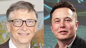 אילון מאסק וביל גייטס, צילום: ויקיפדיה